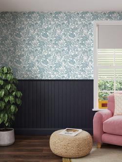 John Lewis Japonica Wallpaper - view 2, Lake Blue