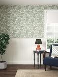 John Lewis Japonica Wallpaper, Myrtle Green