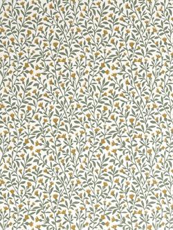 John Lewis Eloise Wallpaper - view 2, Myrtle Green & Honey