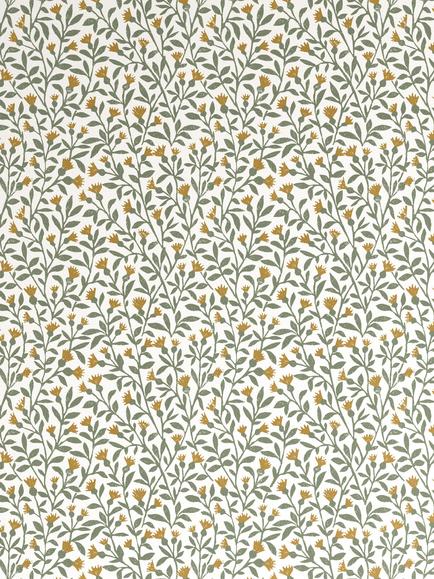 John Lewis Eloise Wallpaper, Myrtle Green & Honey