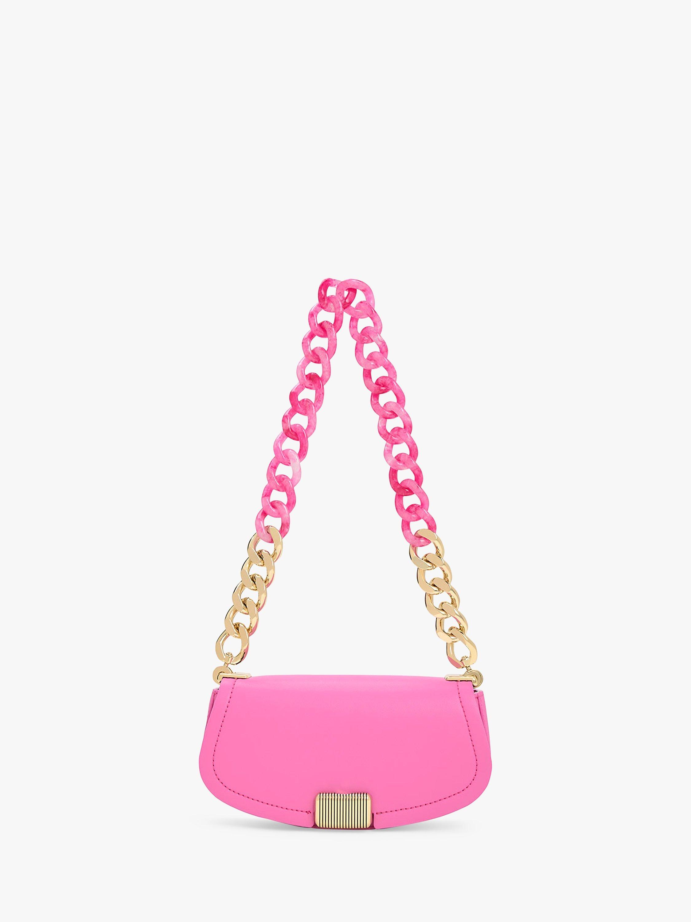 CHARLES & KEITH Sonnet Chain Handle Shoulder Bag, Pink