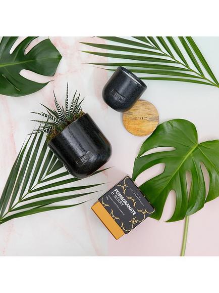 The Little Botanical Back to Black Candle Gift Set - view 2, Black