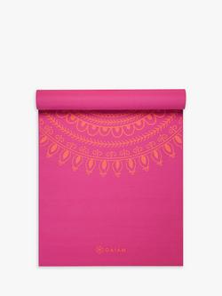 Gaiam Marrake Bright Yoga Mat, Dark Pink, Dark Pink