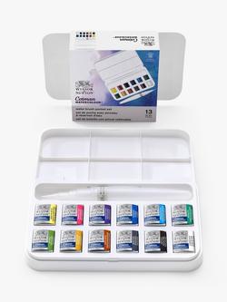 Winsor & Newton Cotman Water Brush Pocket Set Travel Paints, Set of 12 - view 2, Multi