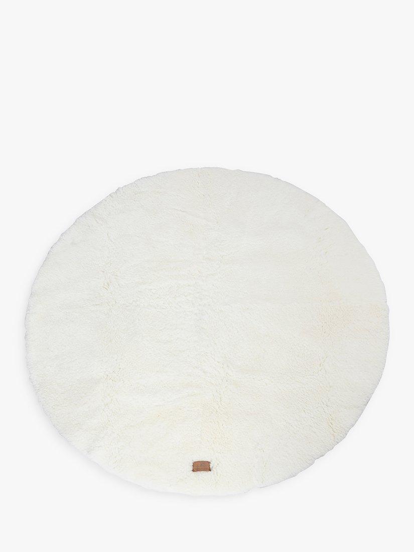 Shepherd of Sweden Ebba Round Sheepskin Rug, White