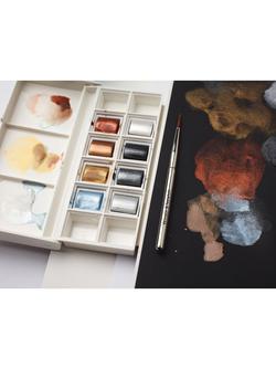 Winsor & Newton Cotman Metallic Watercolour Paints, Set of 8, Multi
