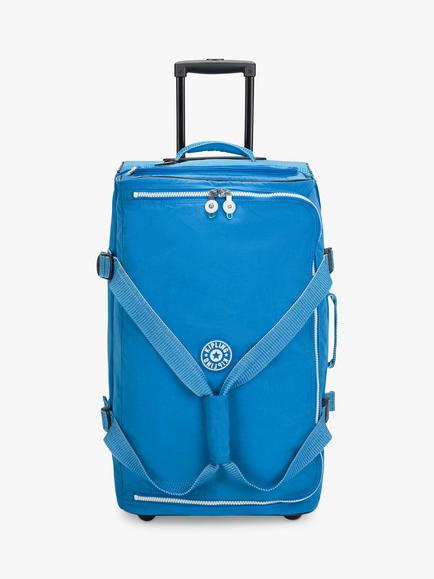 Kipling Teagan M 66cm 2-Wheel Medium Duffle Suitcase, Blue, Blue