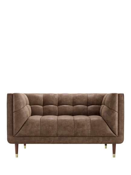 At The Helm Grace Small 2 Seater Leather Sofa, Explorer Dragonstone, Explorer Dragonstone