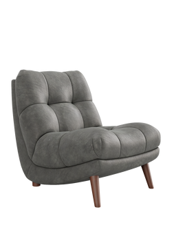 At The Helm Paolo Leather Chair, Dark Leg, Explorer Limestone