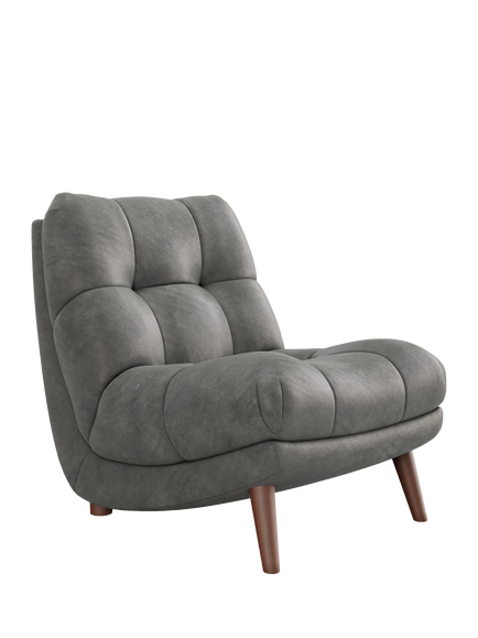 At The Helm Paolo Leather Chair, Dark Leg, Explorer Limestone