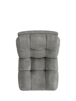 At The Helm Paolo Leather Chair, Dark Leg - view 2, Explorer Limestone