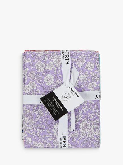 Liberty Fabrics Emily Belle Fat Quarters, Pack of 5 - view 2, Cool Pastels