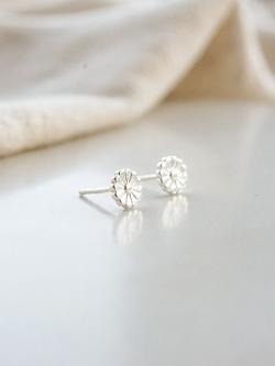 Daisy London Flower Bloom Studs - view 2, Silver