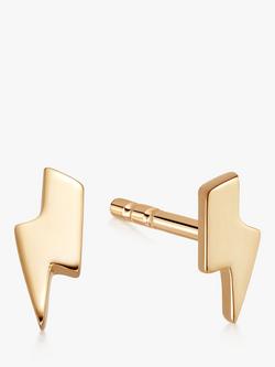 Daisy London Lightning Bolt Stud Earrings, Gold, Gold