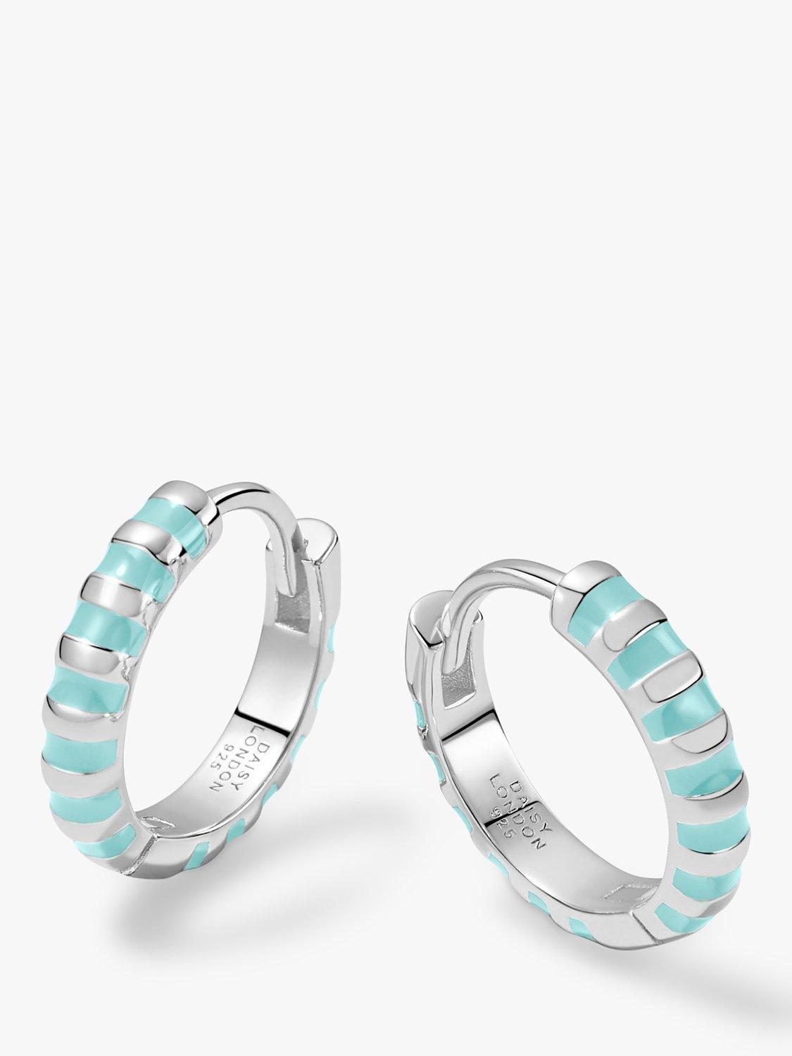 Daisy London Colour Hoop Huggie Earrings