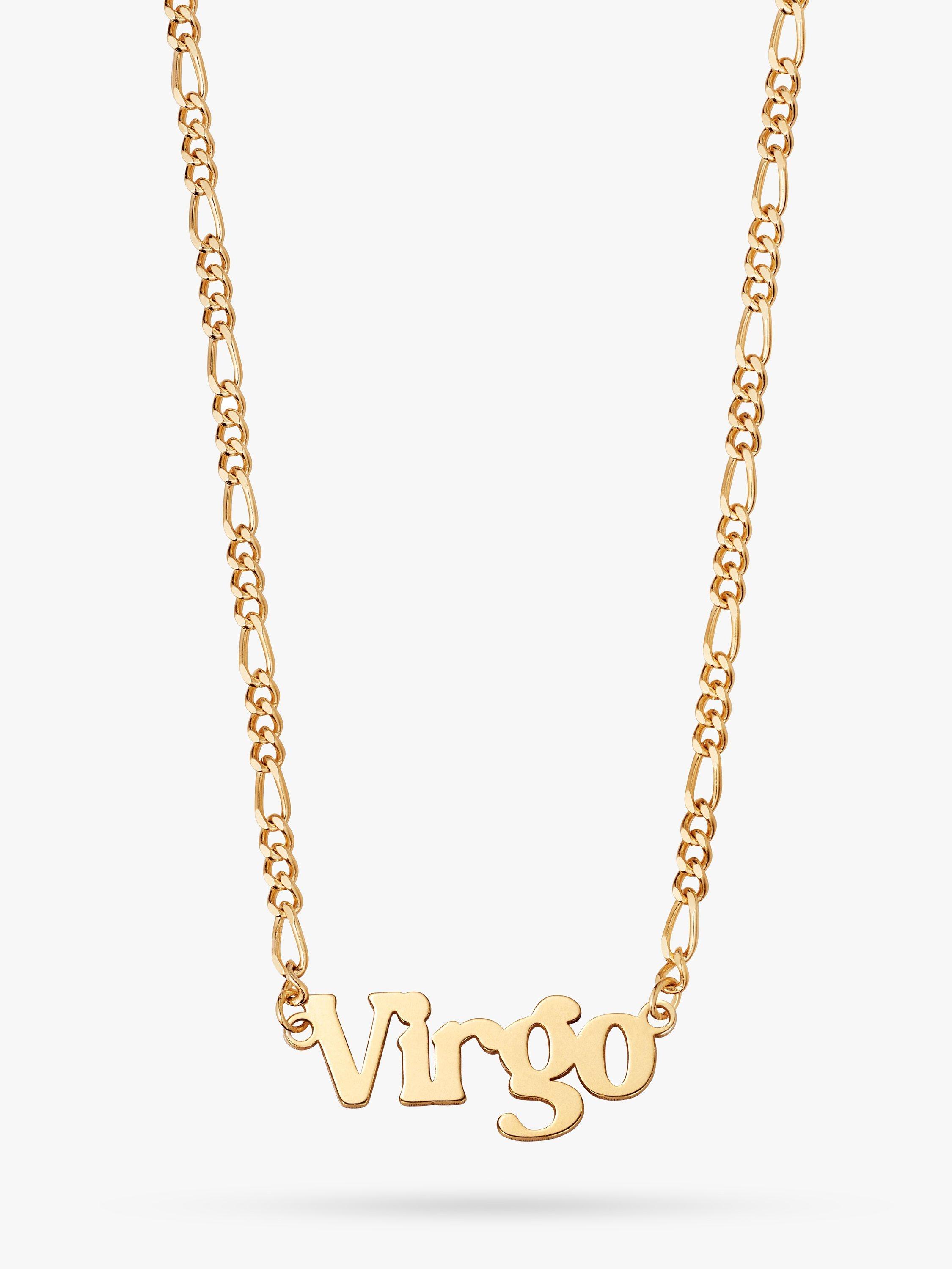 Daisy London Zodiac Nameplate Figaro Necklace, Virgo