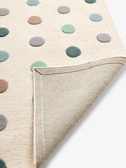 John Lewis Polka Dot Wool Rug, L180 x W120cm, Multi - view 2, Multi