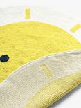 John Lewis Round Sun Rug, Dia. 100cm, Yellow/White