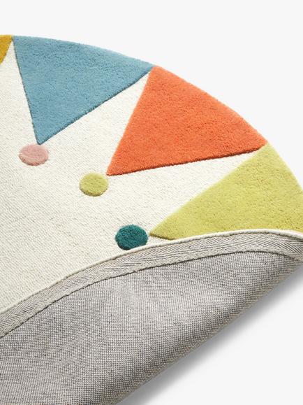 John Lewis Life's a Carnival Wool Rug, Dia 100cm, Multi - view 2, Multi