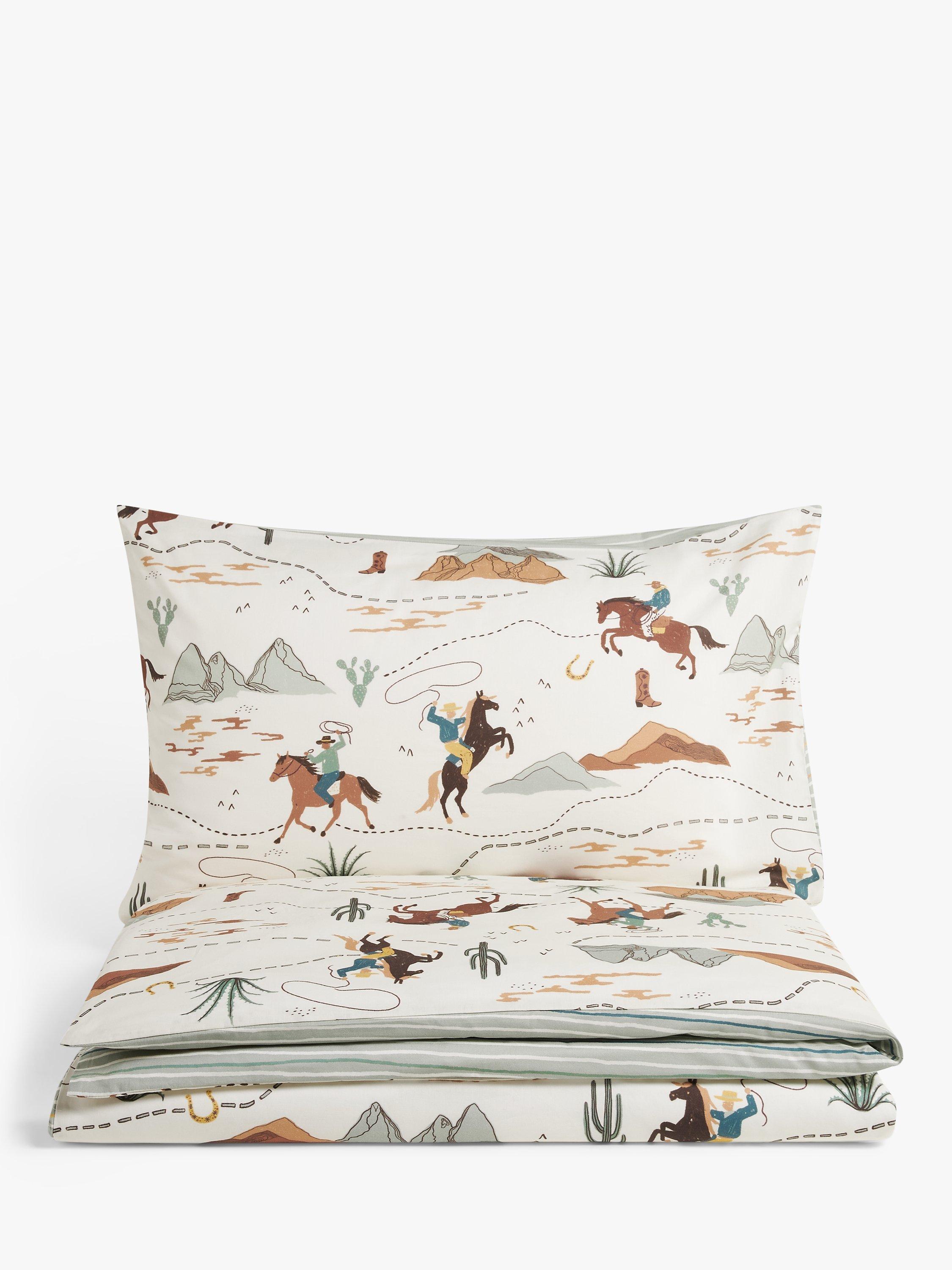 John Lewis Kids' Western Trail Pure Cotton Duvet Cover & Pillowcase Set, Multi