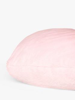 John Lewis Kids' Faux Fur Heart Cushion - view 2, Pale Pink