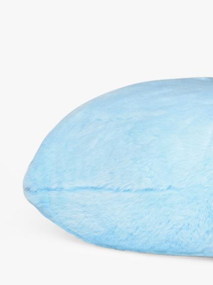 John Lewis Kids' Faux Fur Heart Cushion - view 2, Celeste