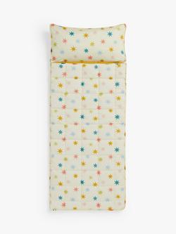 John Lewis Kids' Star Print Pure Cotton Sleepover Bag, Multi