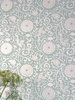Designers Guild Shaqui Wallpaper - view 2, Eau De Nil Pdg1147/03