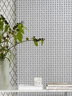 Designers Guild Jaal Wallpaper - view 2, Platinum Pdg1150/04