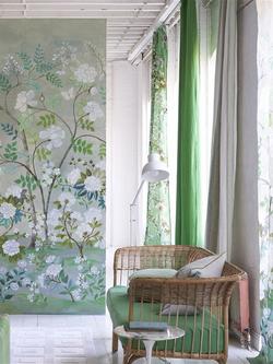 Designers Guild Fleur O Celadon Wallpaper Panel Set - view 2, Celadon Pdg1152/01