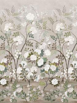 Designers Guild Fleur O Celadon Wallpaper Panel Set, Pale Birch Pdg1152/02