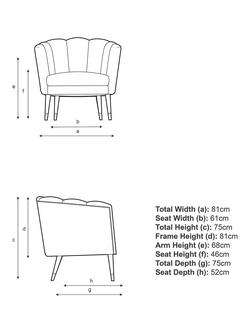 John Lewis + Swoon Enville Armchair, Dark Leg - view 2, Turmeric Velvet