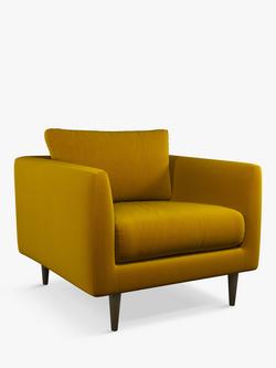 John Lewis + Swoon Latimer Armchair, Dark Leg, Turmeric Velvet