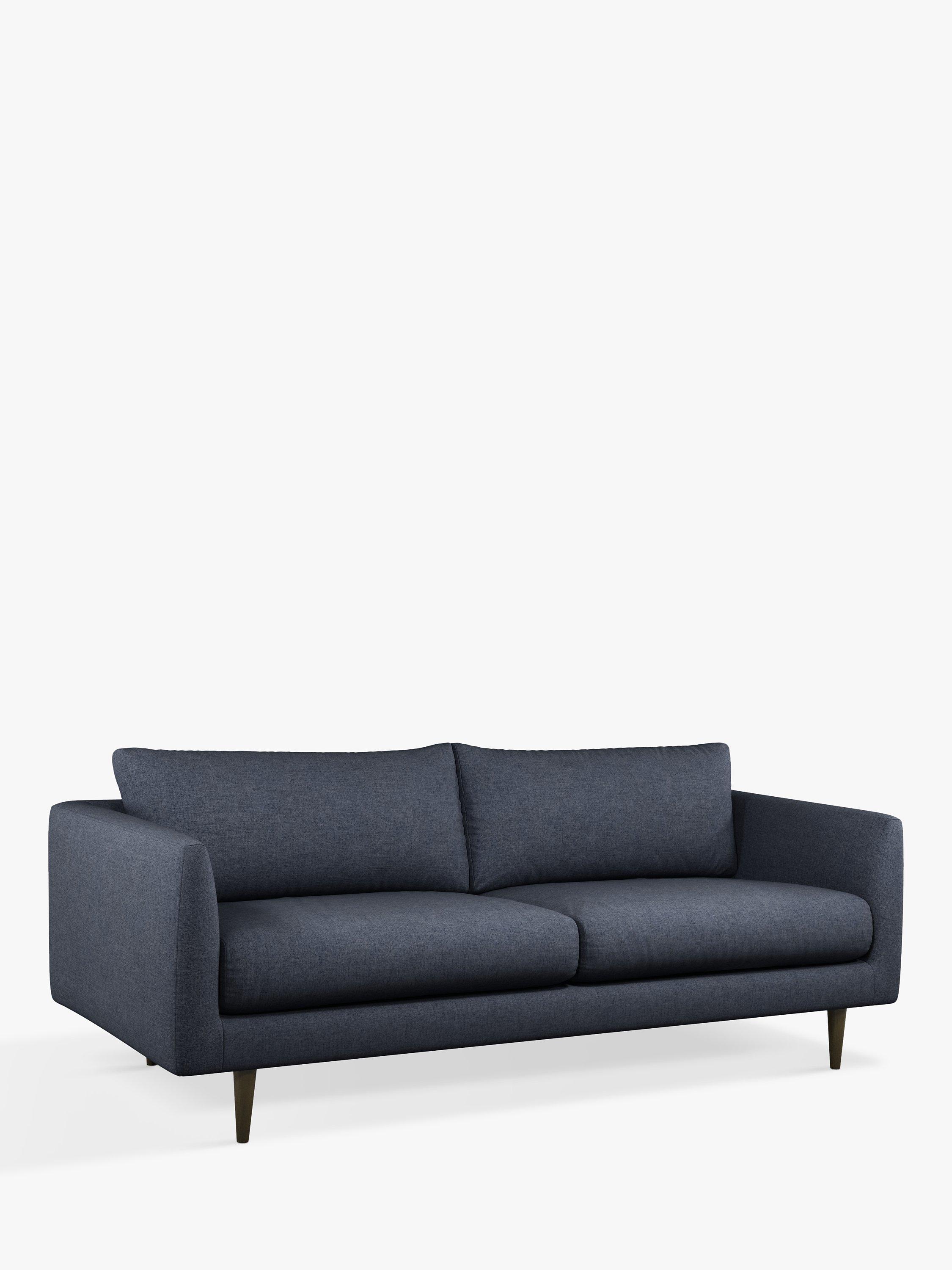 Latimer Range, John Lewis + Swoon Latimer Large 3 Seater Sofa, Dark Leg, Denim Weave