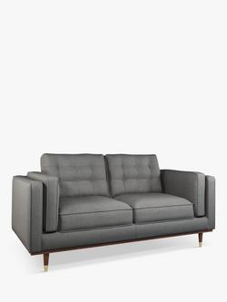 John Lewis + Swoon Lyon Medium 2 Seater Sofa, Dark Leg, Nickel Weave, Nickel Weave