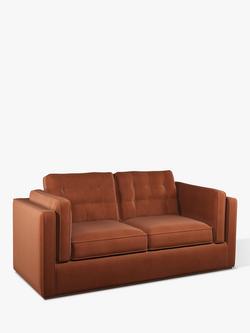 John Lewis + Swoon Lyon Medium 2 Seater Sofabed, Rust Velvet