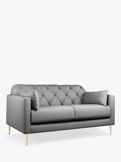 John Lewis + Swoon Mendel Medium 2 Seater Sofa, Metal Leg, Nickel Weave