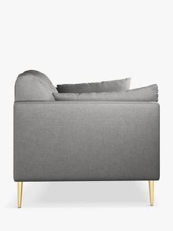 John Lewis + Swoon Mendel Medium 2 Seater Sofa, Metal Leg - view 2, Nickel Weave
