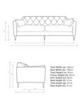 John Lewis + Swoon Mendel Large 3 Seater Sofa, Metal Leg