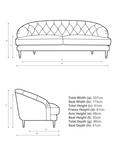 John Lewis + Swoon Radley Large 3 Seater Sofa, Dark Leg