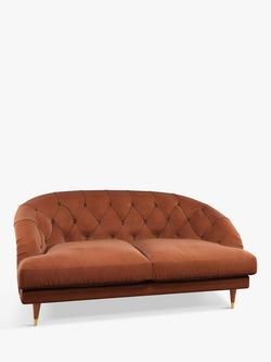 John Lewis + Swoon Radley Medium 2 Seater Sofa, Dark Leg, Rust Velvet