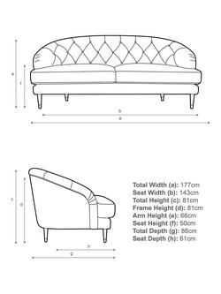 John Lewis + Swoon Radley Medium 2 Seater Sofa, Dark Leg - view 2, Nickel Weave