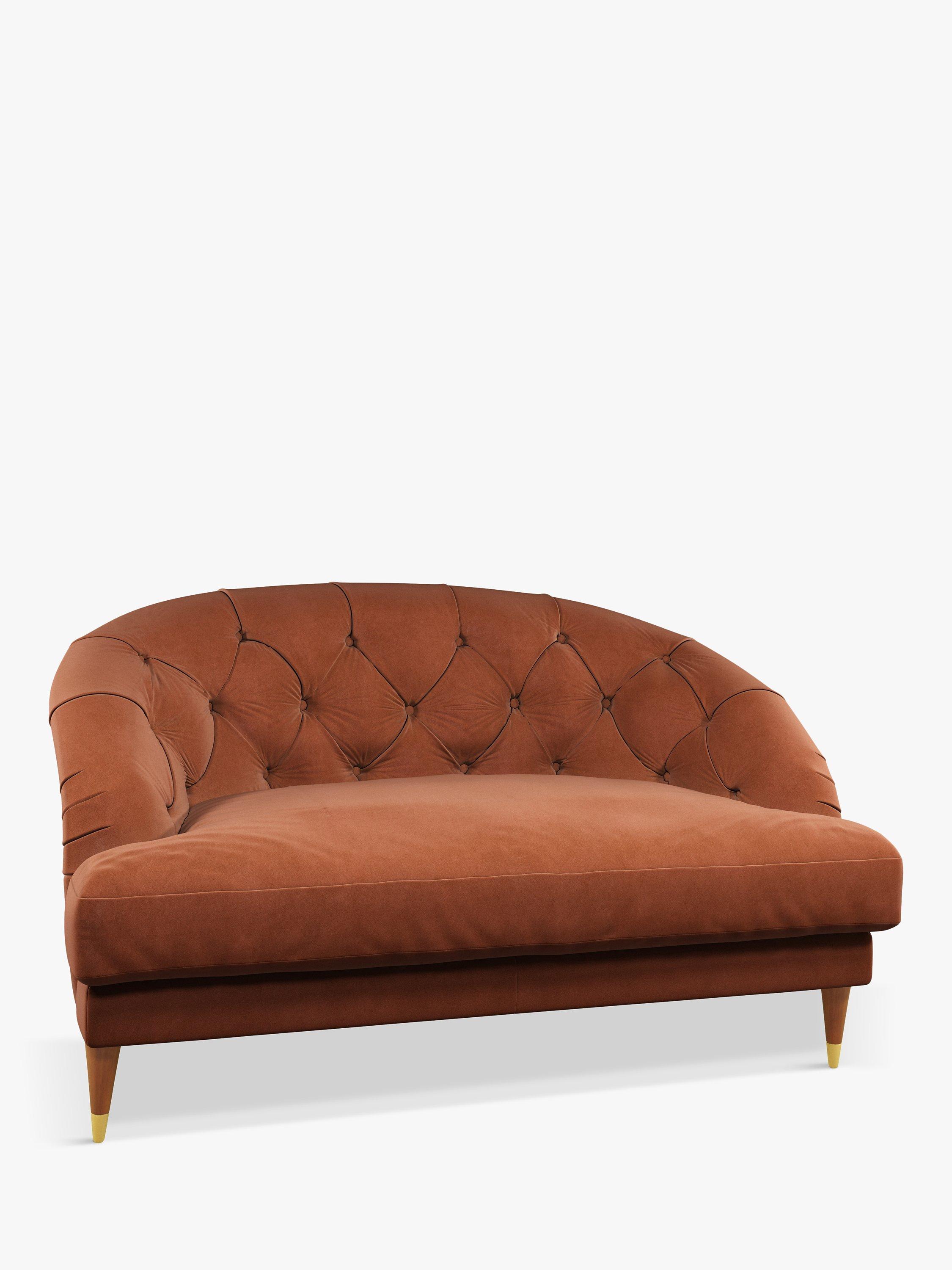 Radley Range, John Lewis + Swoon Radley Loveseat, Dark Leg, Rust Velvet