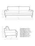 John Lewis + Swoon Roche Large 3 Seater Sofa, Dark Leg