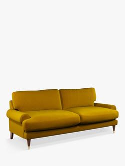 John Lewis + Swoon Roche Large 3 Seater Sofa, Dark Leg, Turmeric Velvet