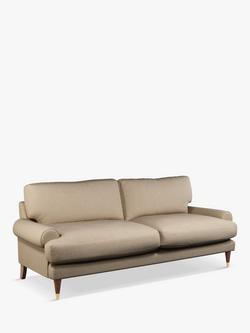 John Lewis + Swoon Roche Large 3 Seater Sofa, Dark Leg, Stone Weave