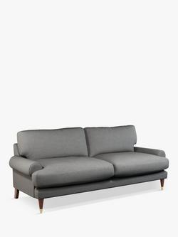 John Lewis + Swoon Roche Large 3 Seater Sofa, Dark Leg, Nickel Weave