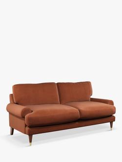 John Lewis + Swoon Roche Medium 2 Seater Sofa, Dark Leg, Rust Velvet