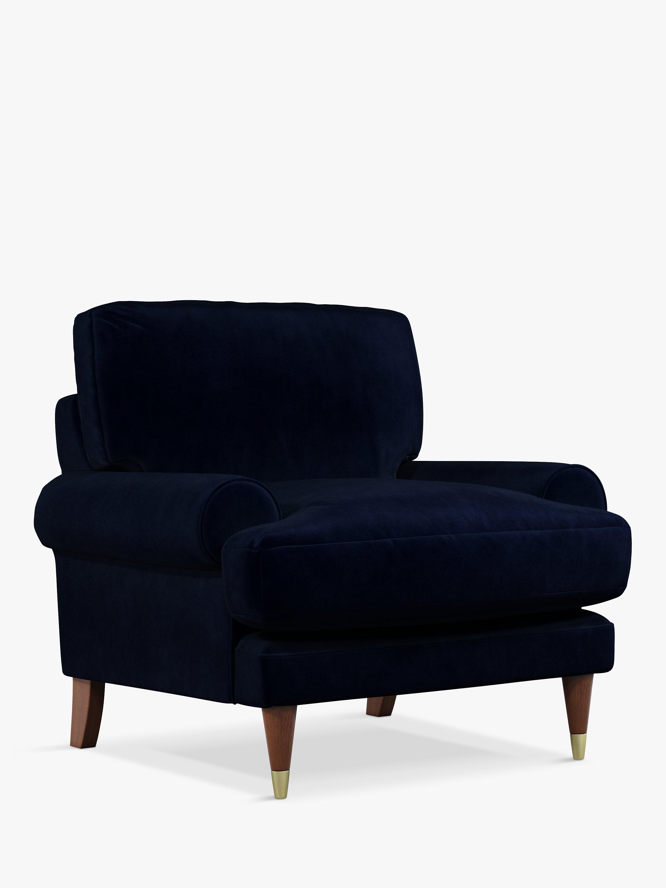 Roche Range, John Lewis + Swoon Roche Armchair, Dark Leg, Caspian Velvet