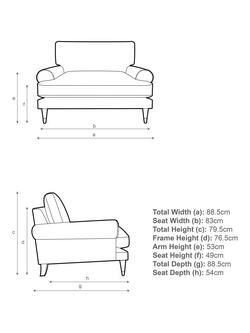 John Lewis + Swoon Roche Armchair, Dark Leg - view 2, Caspian Velvet